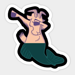 Capricorn mermaid funny dabbing Sticker